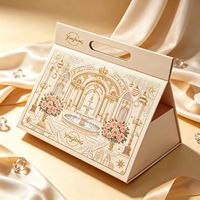 Sac en papier rigide magnétique pliable écologique personnalisé avec revêtement, boîte d'emballage pour cosmétiques