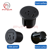 Prise de courant encastrée pour bureau, 60 mm, gain de place, prise américaine, prise USB type C, multiprise de table, prise électrique pour bureau