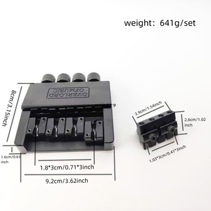 Accesorio para <span class=keywords><strong>Bajo</strong></span> Eléctrico, Puente sin Cabeza de 4 Cuerdas para <span class=keywords><strong>Afinación</strong></span>, Repuesto de Puente para <span class=keywords><strong>Bajo</strong></span> Eléctrico de 4 Cuerdas - Product Image 2
