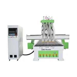 cnc-fräsmaschine für holz multi-prozessor 4 köpfe 3 achsen 1325 4x8 cnc-holzschnitzmaschine für holz acryl