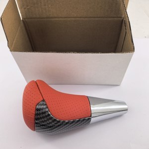 For Toyota Car <b>Gear</b> <b>Knob</b> Carbon Fiber Red Ergonomic Shift <b>Knob</b> For Highlander HILUX REVO Automatic Transmission - Product Image 4