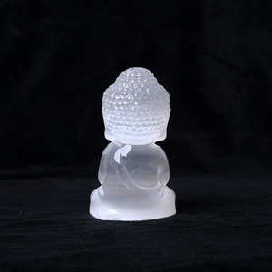 Nuevas Artesanías de Cristal, Cristal de Selenita Blanca de Alta Calidad, Tallado de Buda Bebé para Decoración - Product Image 6