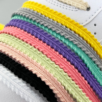 6mm 7mm dents de scie/lacets dentelés lacets plats pour chaussures hautes et de course
