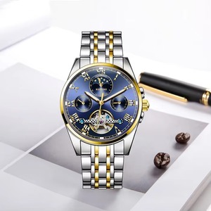 Reloj de Hombre Drioshipping con Cristal de Zafiro, Movimiento Mecánico Totalmente Automático, Resistente al Agua 50M, Relojes de Pulsera de Acero Inoxidable Personalizados - Product Image 1