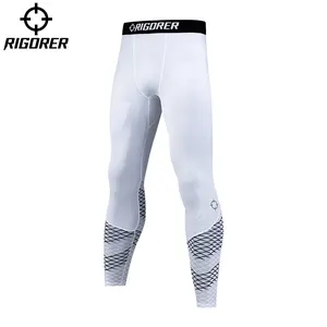 Леггинсы Rigorer, компрессионная одежда для йоги, бега, спортзала, Спортивная облегающая Мужская одежда для фитнеса в форме тела