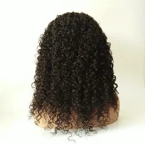 High density durable unprocessed raw mink indian women water wave human hair wigs,cheap water wave lace front wig