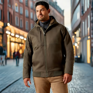Chaqueta Bomber de Otoño para Hombre de Alta Calidad con Cierre de Cremallera Frontal, Chaqueta de Vuelo MA1 Delgada, Tejido Transpirable de Nailon y Lana - Product Image 2