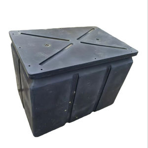 Màu đen nổi phao nổi phao hình khối giá nhựa polyethylene biển phao nổi pontoon - Product Image 1