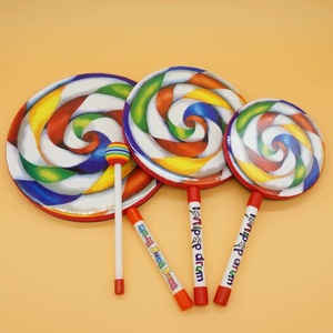 Wholesale Orff Percussion <b>Instruments</b> 8 Inch Wooden Lollipop Drums <b>Musical</b> Hand Drums Early Educational Rhythm Drum for Children - Product Image 5