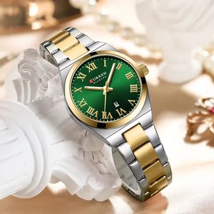 ดรอปชิปปิ้ง ออริจินัล โรมัน ไดอัลนาฬิกาควอตซ์สำหรับผู้หญิงเบอร์กันดีนาฬิกาสุภาพสตรีที่หรูหราสแตนเลสกันน้ำนาฬิกาผู้หญิง - Product Image 6