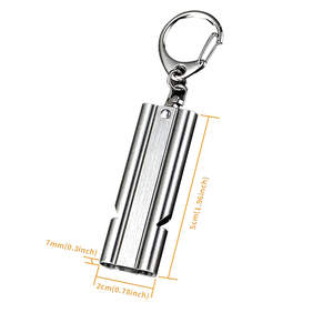 Silbato de supervivencia de emergencia de seguridad personal portátil para mujeres y niños con cordón de hebilla colgante - Product Image 1