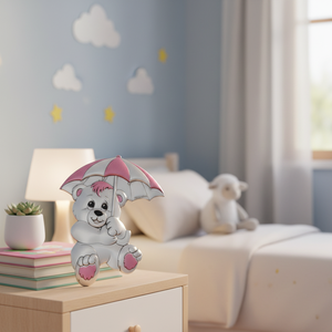 Ombrello rosa BLAZON BEAR 61x80 mm con placca - Product Image 3
