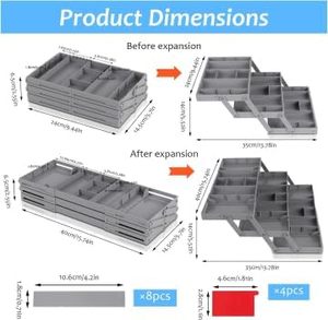 2025 Eco-friendly Grey Plastic Jewelry Organizer Storage Case 3 Layers for Women's Necklaces Earrings <b>Large</b> Display Case - Product Image 2