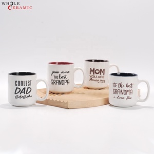 Venta al por mayor personalizado interior azul naranja exterior blanco con miembros <span class=keywords><strong>de</strong></span> la Familia Nombre logotipo diseño <span class=keywords><strong>tazas</strong></span> <span class=keywords><strong>de</strong></span> café <span class=keywords><strong>de</strong></span> cerámica para el Día <span class=keywords><strong>de</strong></span> los padres - Product Image 3