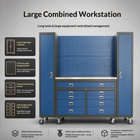 Armoire à outils combinée pour réparation automobile, panneau suspendu pour concessionnaires 4S, chariot à outils mobile épaissi à 7 tiroirs HS-207 grande capacité