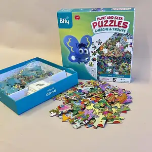 बच्चों के लिए कस्टम जिगसॉ पहेली 500 टुकड़े शैक्षिक पहेली शैक्षिक बोर्ड गेम