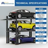 Empileur de voitures triple homologué CE, élévateur de stockage de voitures à 3 niveaux, équipement intelligent d'économie d'espace pour SUV, pour garage résidentiel