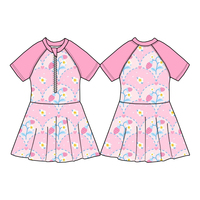 Nouveau Maillot de Bain Une Pièce pour Filles 2026, Motif Personnalisé, Maillot de Bain Anti-UV pour Filles, Maillot de Bain Demi-Zip pour Enfants
