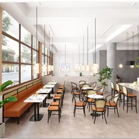 Offre Spéciale Ensemble de chaises de table de canapé en marbre durables personnalisées pour restaurants commerciaux Magasins de restauration rapide Magasins de thé gastronomique-Usine directe