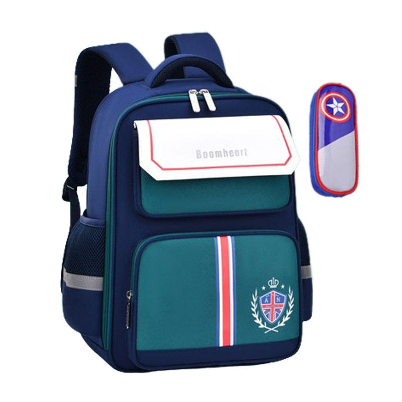 small green +pen bag