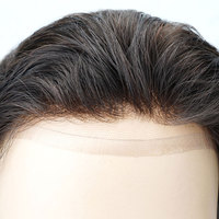 Perruque en dentelle frontale Hollywood pour hommes, toupet pour hommes