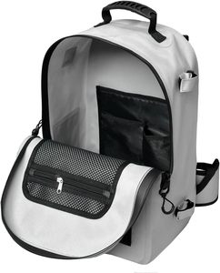 Mochila de pesca de muestra gratis con soportes para caña, mochila impermeable para aparejos de pesca, bolsa de pesca con correas de hombro ocultas - Product Image 1