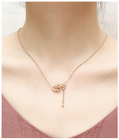 Collar con Colgante de Proyección en Oro Rosa Estilo Europeo y Americano, Te Amo