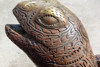 Sculpture de tortue en bronze moderne sur mesure MALTON, procédé de moulage à la cire perdue numérique, finition polie - Objet de collection artistique