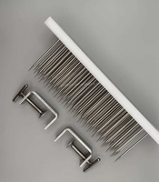 Hackle blanc avec pinces pour machine à tisser, crochets pour tresses, kit d'outils pour perruques