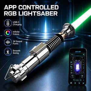 ดาบไลท์เซเบอร์ Nexussabers Luke <span class=keywords><strong>V2</strong></span> แบบตรวจจับแรงโน้มถ่วง ใบดาบไม่เสถียร เปลี่ยนสีได้ไม่จำกัด ดาบเลเซอร์ Graflex สำหรับคอสเพลย์ - Product Image 1