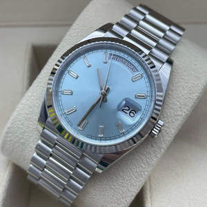 Montre mécanique de luxe pour hommes, version en acier, calendrier des semaines ouvrables, adaptée aux réunions décontractées et aux affaires - Product Image 2