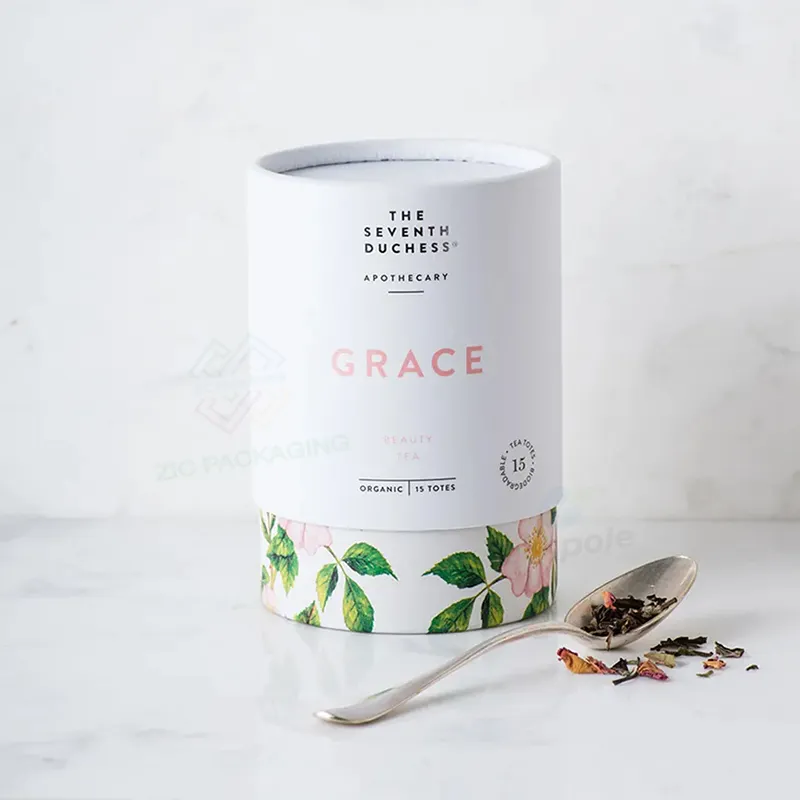 Cilindro personalizzato del tubo di imballaggio della carta cosmetica del tè della candela del cartone Kraft