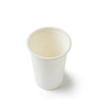 Gobelets jetables écologiques de 12 oz en amidon de maïs biodégradable blanc pour boissons à emporter, contenants alimentaires pour restaurants