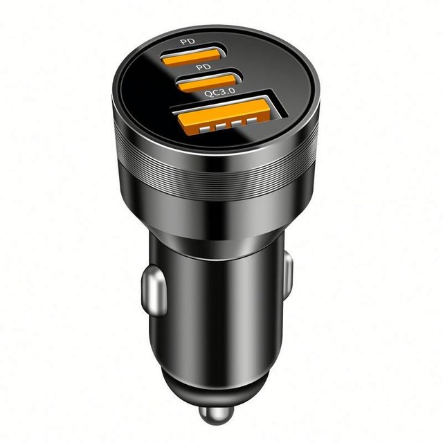 New Arrival Aluminum Alloy PD PD QC3.0 Car Charger Fast Charge 78W TYPE-C Multi-functional Car Recharger