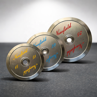 Plaques de musculation calibrées 100% en acier inoxydable pour la compétition de musculation, entraînement en salle de sport, de 5 kg à 25 kg, surface mate givrée