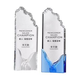 Nouveau design blanc clair cristal verre trophée plaque sport jeux événements prix top ventes champion trophée prix - Product Image 1