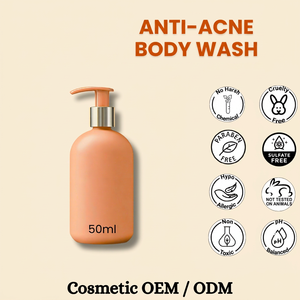 Gel de Ducha Antiacné con Ácido Salicílico y Árbol de Té, Limpiador Corporal de Limpieza Profunda para Piel Propensa al Acné, Marca Privada OEM - Product Image 1