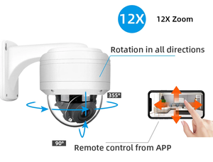 Camera IP PTZ ngoài trời 5MP với tầm nhìn ban đêm và tính năng theo dõi thông minh để giám sát an ninh 24/7, kèm giá đỡ - Product Image 4