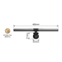 Barre lumineuse LED RGB intelligente pour moniteur de bureau, en alliage d'aluminium, commande tactile, noir, CRI 95 élevé, alimentation USB