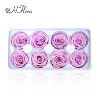 Wanddekoration für Hochzeiten - HFloral Marke 4-5cm Luxuriöse Seiden-Kunstblumen Rosenköpfe