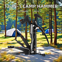 Marteau multifonction 12-en-1, essentiels pour sac de survie, kit de survie EDC, équipement de préparation à la survie pour le camping et la maison