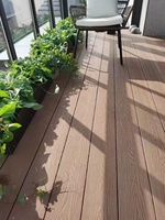 Planche de terrasse en composite bois-plastique (WPC) creuse et solide, imperméable, pour terrasse et jardin, avec motif 3D en relief