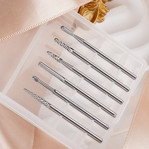 Tungsten Carbide Electric Nail <b>Drill</b> <b>Bit</b> Set Diamond Cross Barrel Manicure Kit for Salon Nail Tools - Product Image 6