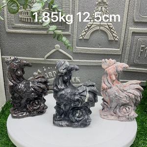 Grosir warna campuran alami batu akik kristal hewan ukiran penyembuhan kristal ayam besar untuk hadiah dekorasi - Product Image 6