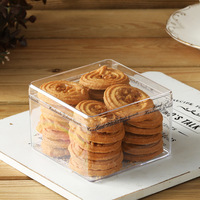 Boîte en plastique multi-tailles personnalisée de qualité alimentaire PS/PET transparente de forme unique pour emballage de gâteau biscuit pour pâtisserie dessert tiramisu