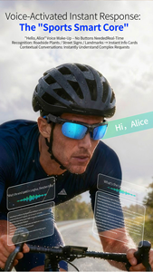 Gafas <span class=keywords><strong>de</strong></span> Ciclismo <span class=keywords><strong>con</strong></span> IA AG041 Directas <span class=keywords><strong>de</strong></span> Fábrica <span class=keywords><strong>con</strong></span> <span class=keywords><strong>Cámara</strong></span>, Fotos HD <span class=keywords><strong>de</strong></span> 1300W, <span class=keywords><strong>Aplicación</strong></span> <span class=keywords><strong>de</strong></span> Traducción por IA, Videollamadas 1080P, Gafas <span class=keywords><strong>de</strong></span> Sol Inteligentes Deportivas <span class=keywords><strong>con</strong></span> IA - Product Image 4