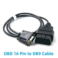 Cable OBD de Cobre y PVC YouLong de 12V 24V, 100CM, Adaptador Macho-Hembra de 16 Pines, Cable de Puerto Serie VGA de 9 Pines, Clasificación IP67, 250V