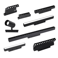 Rail magnétique basse tension pour éclairage LED, rail magnétique linéaire 48V, éclairage LED COB sur rail pour magasins de vêtements