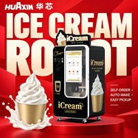 Distributeur automatique de glaces molles professionnel, 59 saveurs personnalisables, paiement NFC et QR pour les attractions touristiques