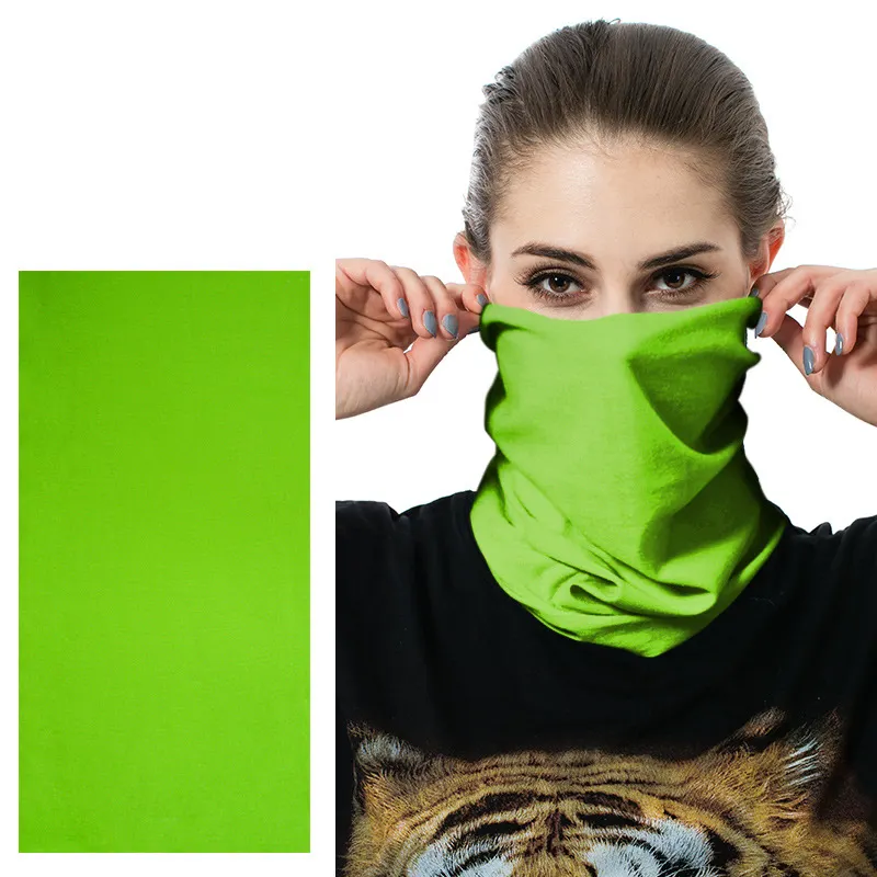 Wholesale Polyester Microfiber Custom Face mask Cooling Sun Protection Neck Gaiter Solid Color Tube Seamless Bandana